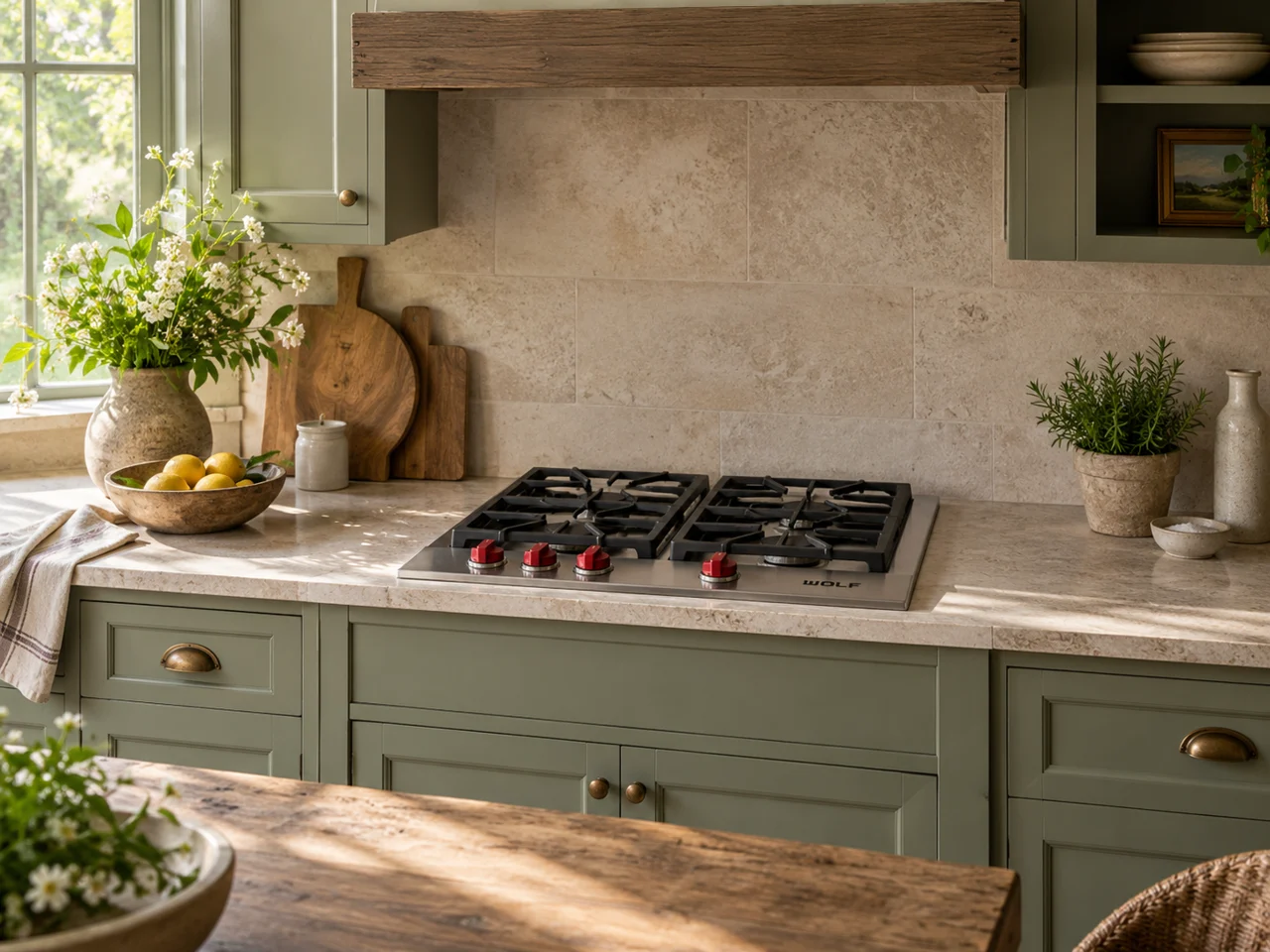 Illustration of a Wolf cooktop