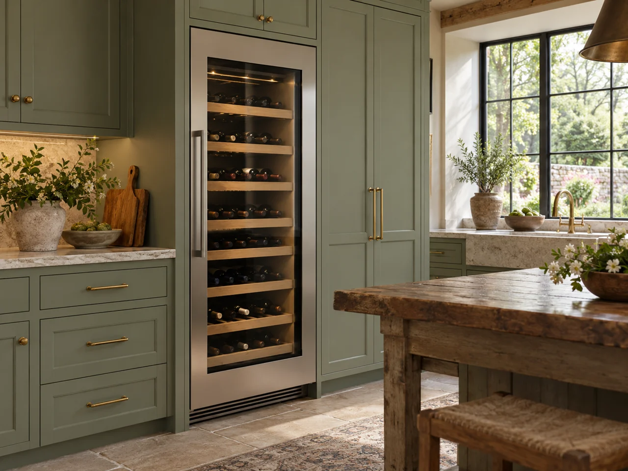 Illustration of a Thermador wine cooler